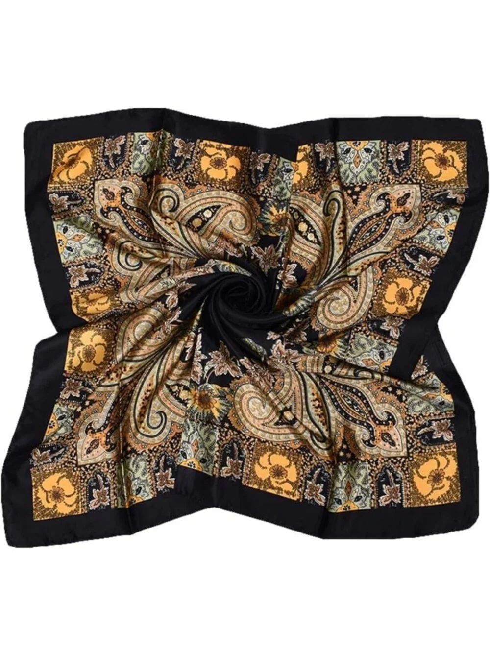 4Pcs Large Silk-Like Head Scarves for Women - Satin Hair Bandana & Neck Shawl